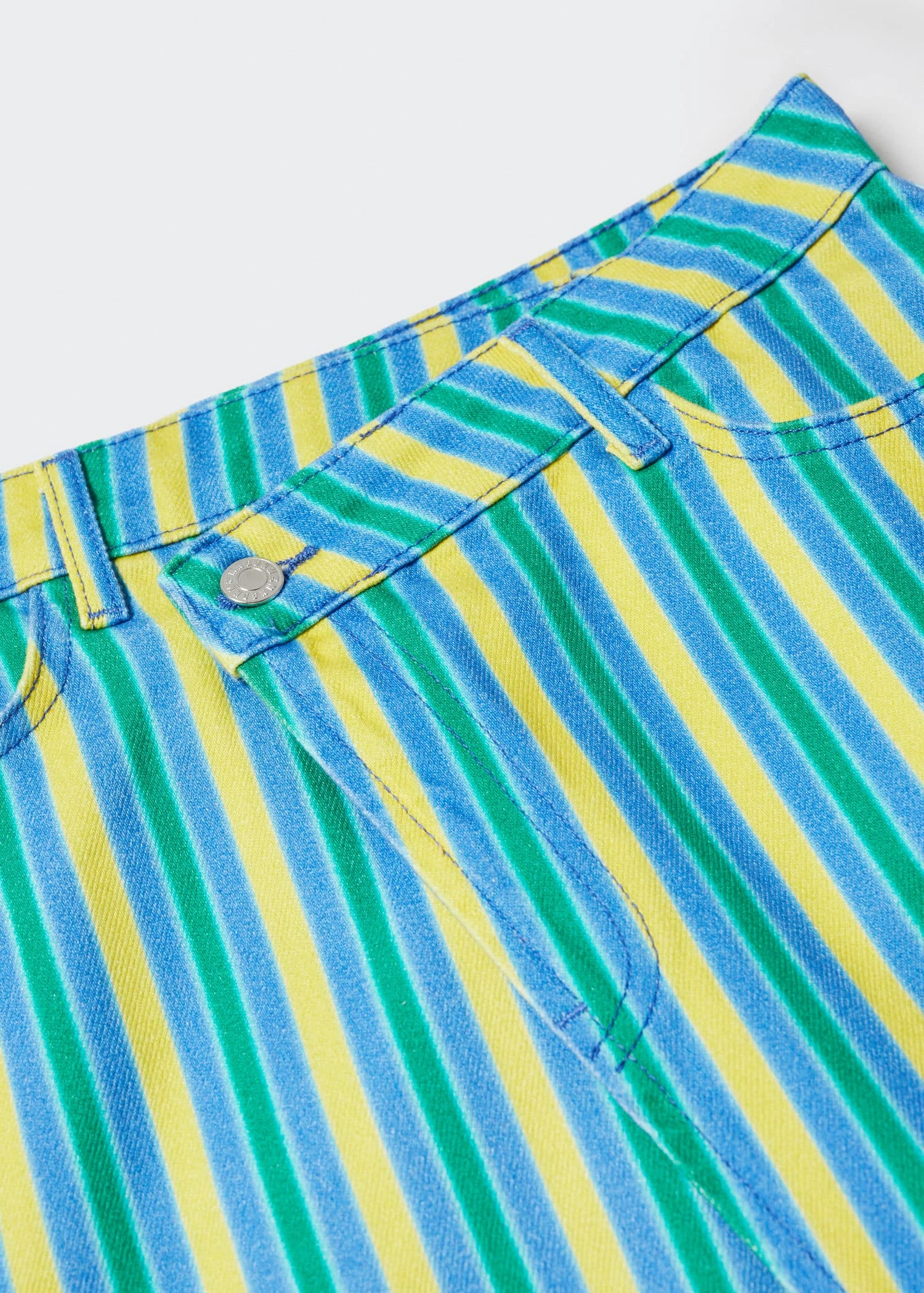 Minijupe Jean Rayures Multicolores 7 Minijupe Jean Rayures Multicolores – Image 5