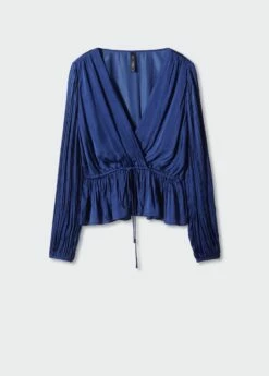 Blouse Cache-cœur Satinée 13 Blouse Cache-cœur Satinée -Promos Mango Boutique 57023808 57 B