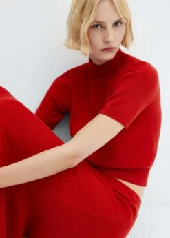 Pull-over Col Montant Manches Courtes -Promos Mango Boutique 57023815 70 D2