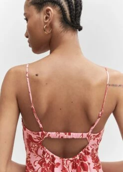 Robe Midi En Imprimé Fleuri -Promos Mango Boutique 57024011 85 D6