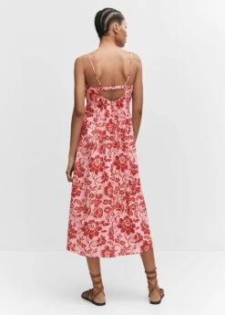 Robe Midi En Imprimé Fleuri -Promos Mango Boutique 57024011 85 R