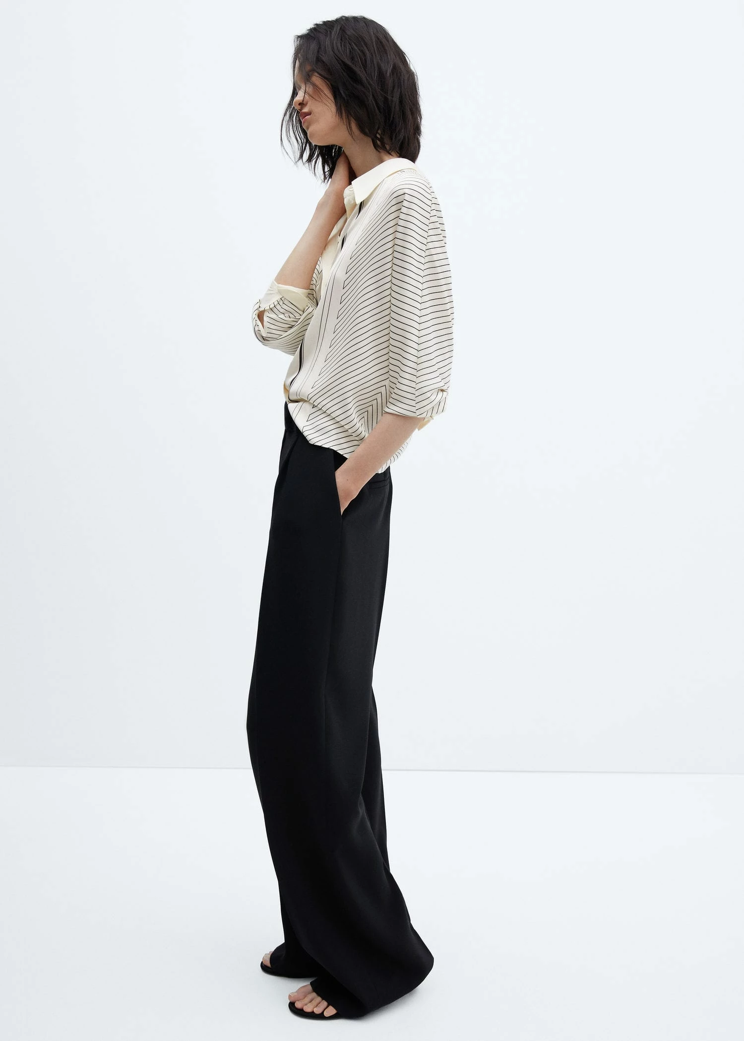 Chemise à Rayures Satinée 7 Chemise à Rayures Satinée – Image 5