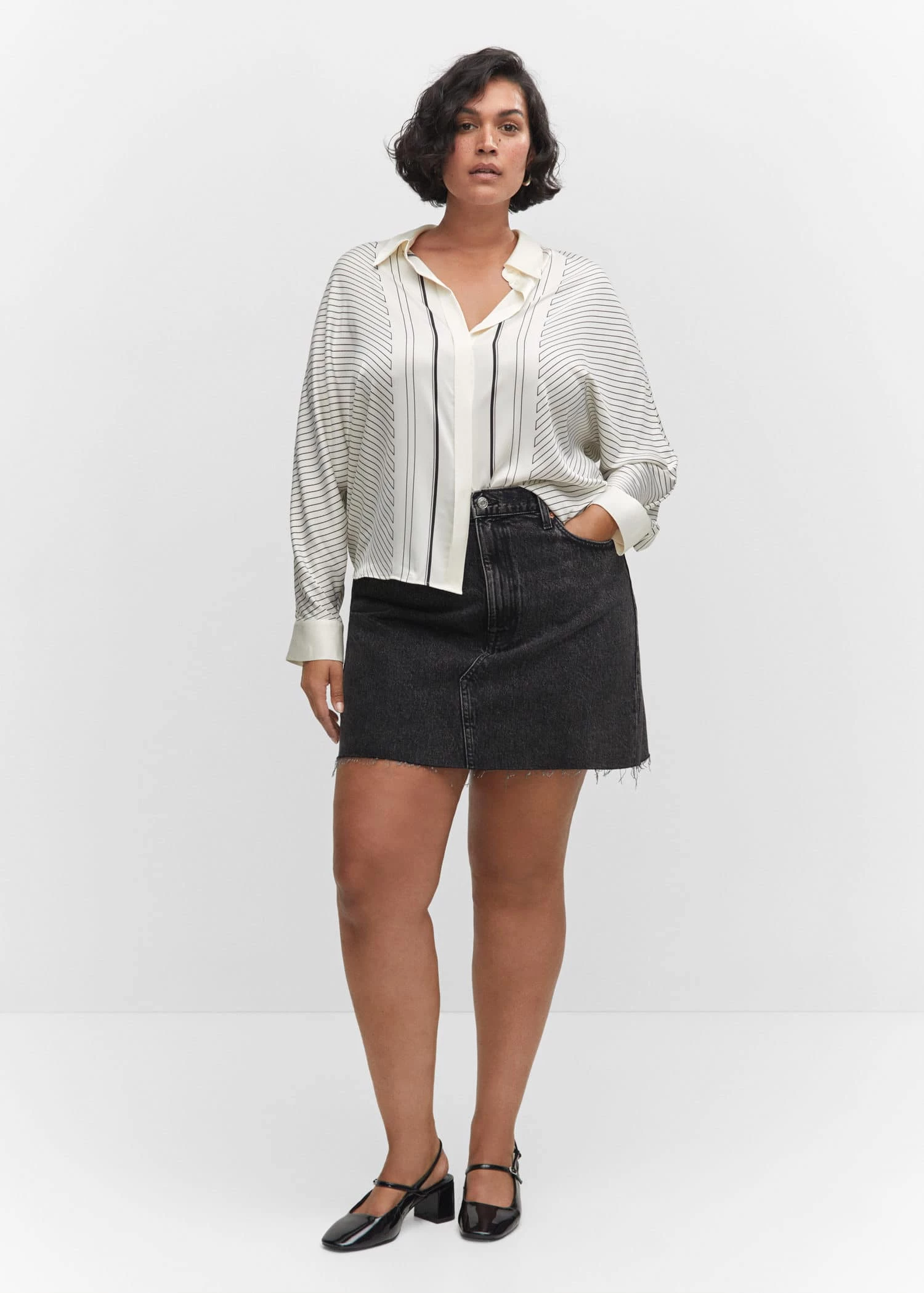 Chemise à Rayures Satinée 8 Chemise à Rayures Satinée – Image 6