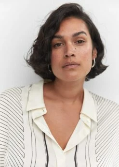 Chemise à Rayures Satinée 18 Chemise à Rayures Satinée -Promos Mango Boutique 57025791 02 D4