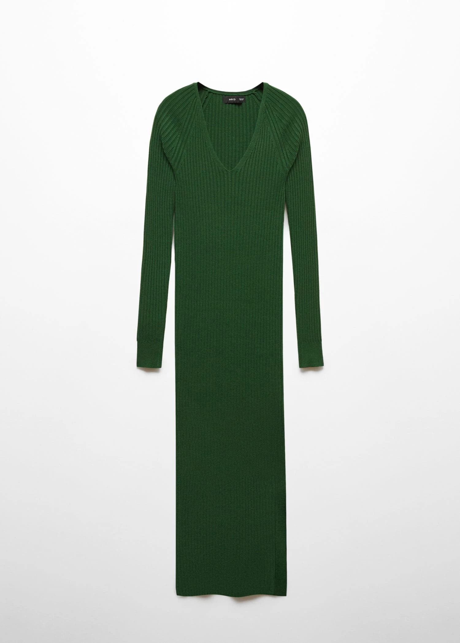 Robe Maille Côtelée Col V 8 Robe Maille Côtelée Col V – Image 6