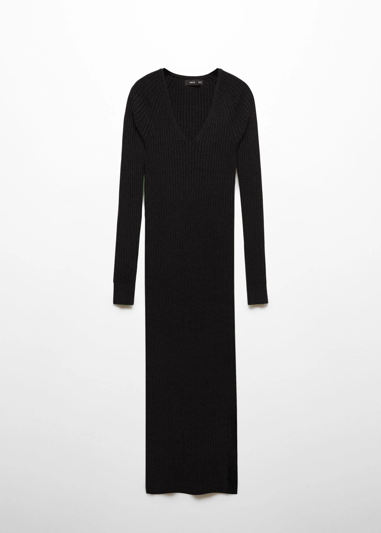 Robe Maille Côtelée Col V 14 Robe Maille Côtelée Col V – Image 12