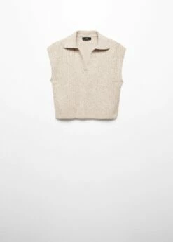 Gilet Maille Col Polo 21 Gilet Maille Col Polo -Promos Mango Boutique 57025796 06 B