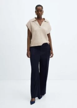 Gilet Maille Col Polo 17 Gilet Maille Col Polo -Promos Mango Boutique 57025796 06 D3