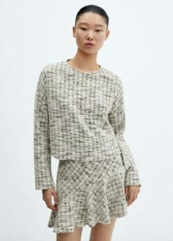 Pull-over Tweed Col Rond