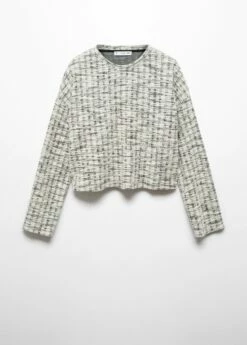 Pull-over Tweed Col Rond -Promos Mango Boutique 57025798 05 B