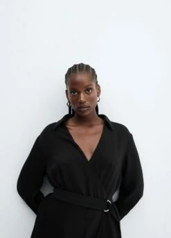 Robe Fluide Boucle -Promos Mango Boutique 57025966 99 D4