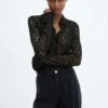 Chemise Dentelle Coton -Promos Mango Boutique 57025979 99