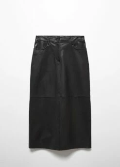 Jupe Crayon Cuir -Promos Mango Boutique 57025986 99 B