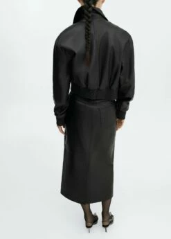 Jupe Crayon Cuir -Promos Mango Boutique 57025986 99 R