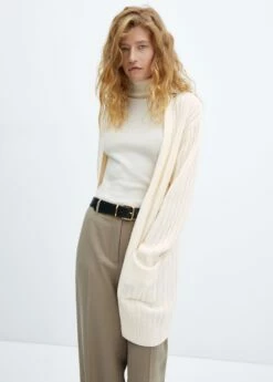 Cardigan Long Côtelé