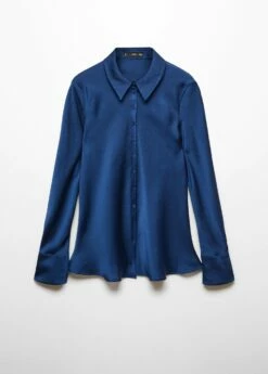 Chemise Texturée Satinée 27 Chemise Texturée Satinée -Promos Mango Boutique 57027729 55 B