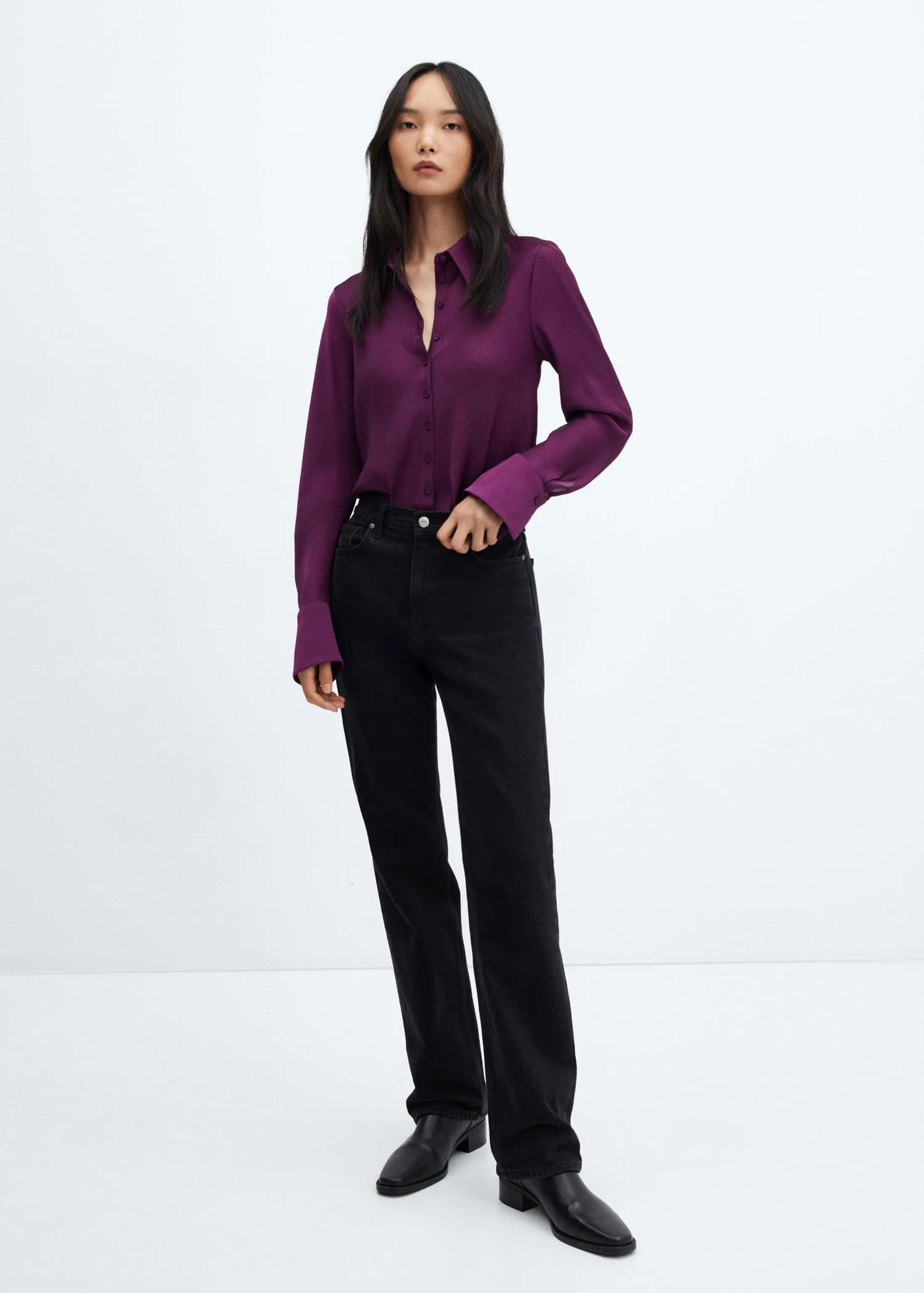 Chemise Texturée Satinée 4 Chemise Texturée Satinée – Image 2