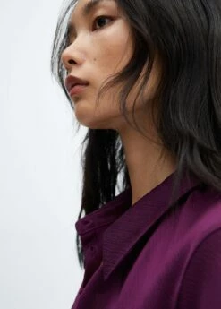 Chemise Texturée Satinée 18 Chemise Texturée Satinée -Promos Mango Boutique 57027729 65 D1