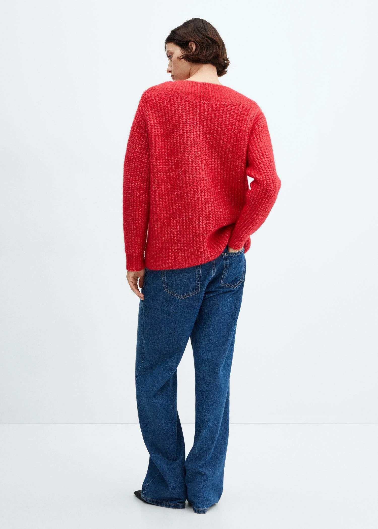 Pull-over Grosse Maille Col V 5 Pull-over Grosse Maille Col V – Image 3