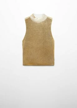 Top Métallisé Maille -Promos Mango Boutique 57029121 OR B