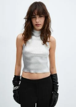 Top Métallisé Maille