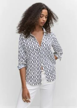 Chemise Fluide à Boutons -Promos Mango Boutique 57029404 55