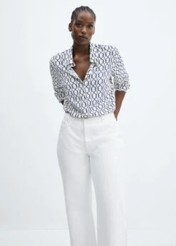 Chemise Fluide à Boutons -Promos Mango Boutique 57029404 55 D5