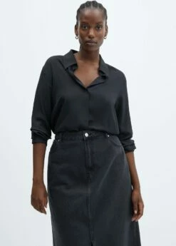 Chemise Fluide à Boutons -Promos Mango Boutique 57029404 98 D5