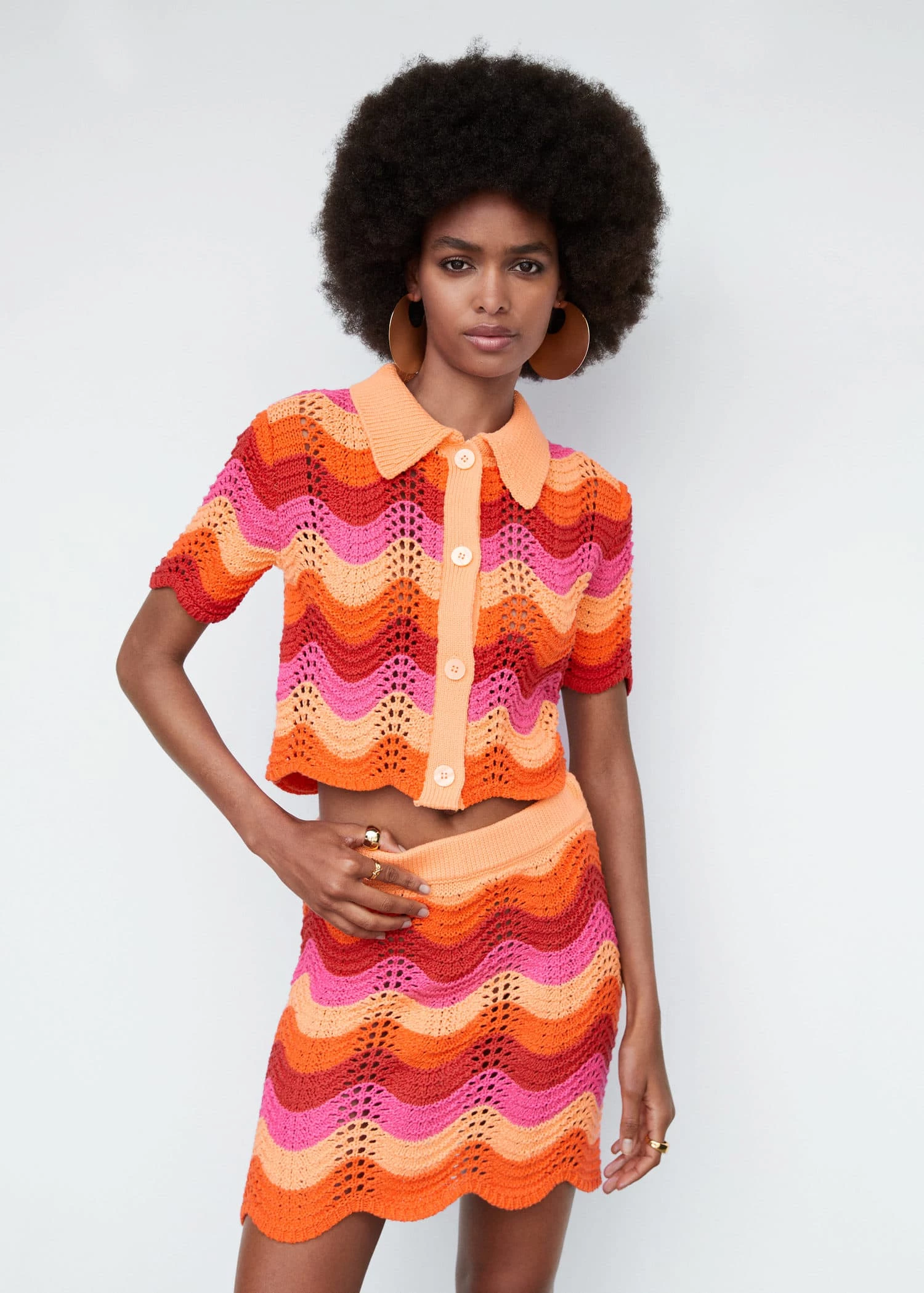 Cardigan Crop Maille Ajourée 3 Cardigan Crop Maille Ajourée