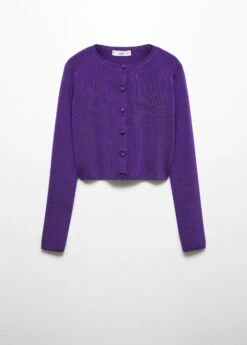 Cardigan Crop Boutons -Promos Mango Boutique 57033817 61 B