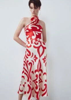 Jupe Imprimée Ceinture -Promos Mango Boutique 57033819 02 D6