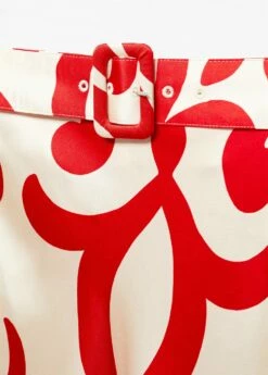 Jupe Imprimée Ceinture -Promos Mango Boutique 57033819 02 D8