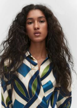 Robe Satinée Imprimée -Promos Mango Boutique 57034434 52 D1