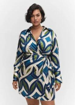 Robe Satinée Imprimée -Promos Mango Boutique 57034434 52 D5