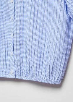 Chemise Rayée Texturée -Promos Mango Boutique 57034774 50 D8