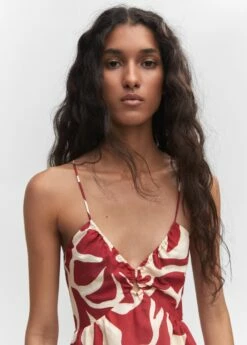 Robe Imprimée Dos Croisé -Promos Mango Boutique 57035789 76 D1