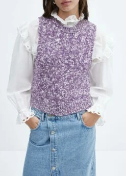 Gilet Chiné Maille 12 Gilet Chiné Maille -Promos Mango Boutique 57035793 61 D1