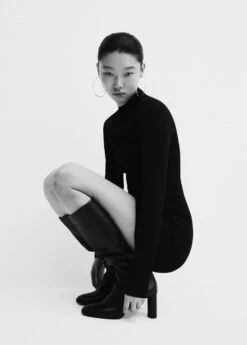 Robe Ajustée Chinée -Promos Mango Boutique 57035798 99 D2