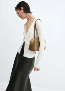 Cardigan Laine Torsades -Promos Mango Boutique 57035802 05 D2