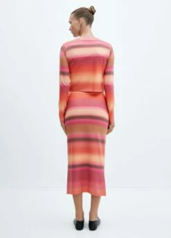 Jupe Maille Imprimée Dégradée -Promos Mango Boutique 57035809 20 R