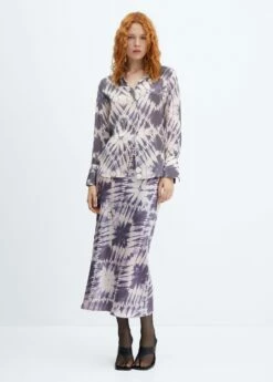 Chemise Tie And Dye Satinée -Promos Mango Boutique 57035811 68 99999999 01