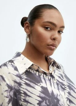 Chemise Tie And Dye Satinée -Promos Mango Boutique 57035811 68 D4