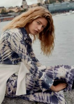 Chemise Tie And Dye Satinée -Promos Mango Boutique 57035811 68 D6