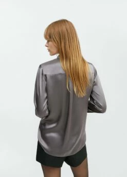 Chemise Soie Liserés -Promos Mango Boutique 57035984 95 R