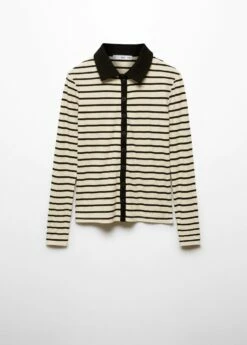 Chemise Rayures Maille Côtelée -Promos Mango Boutique 57035994 99 B