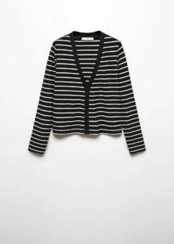 Cardigan Rayures Maille Côtelée -Promos Mango Boutique 57035995 99 B