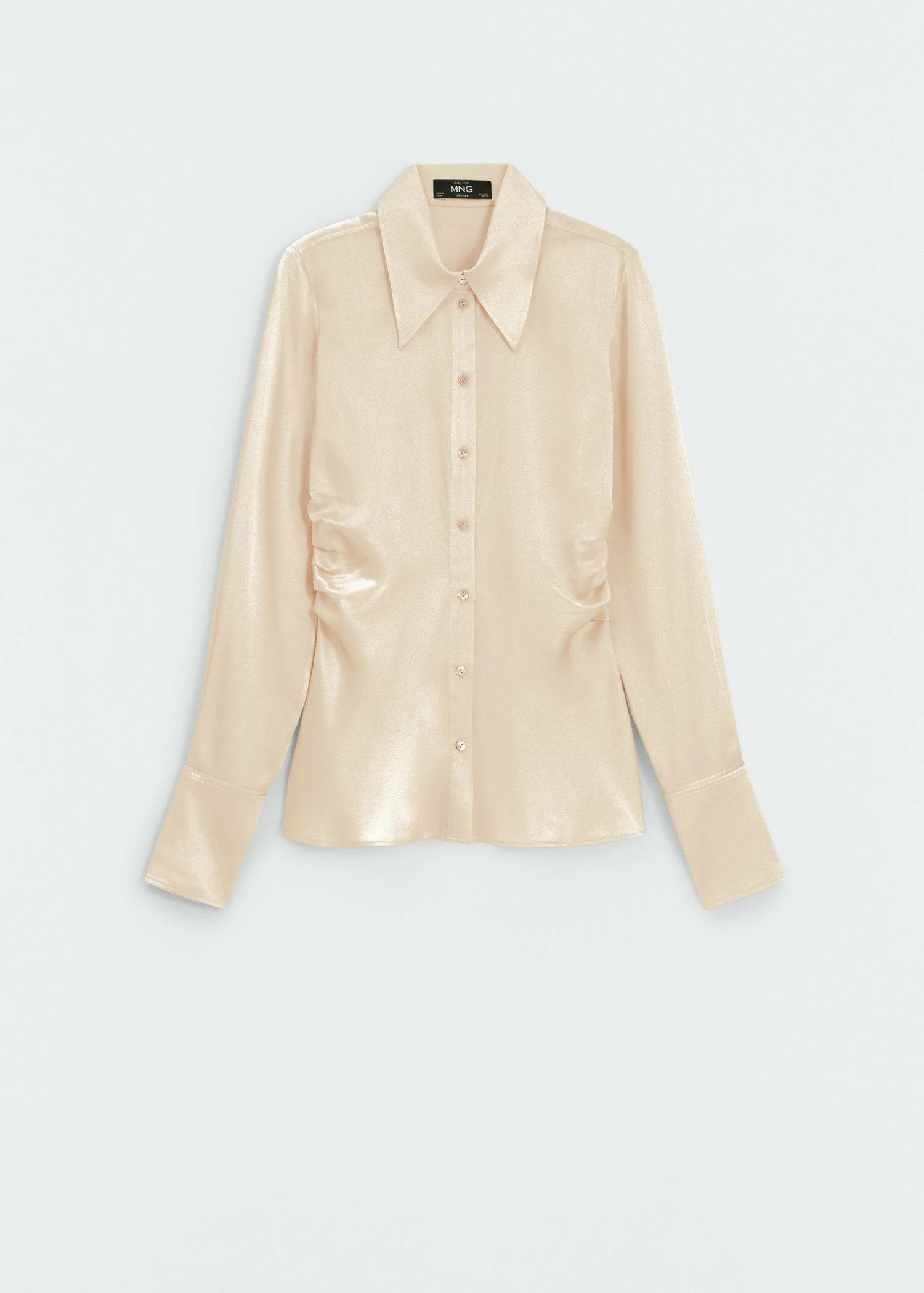 Chemise Soie Drapée Sur Le Côté 8 Chemise Soie Drapée Sur Le Côté – Image 6