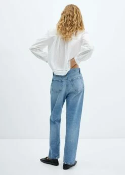 Blouse Coton Détails Ajourés -Promos Mango Boutique 57037118 01 R