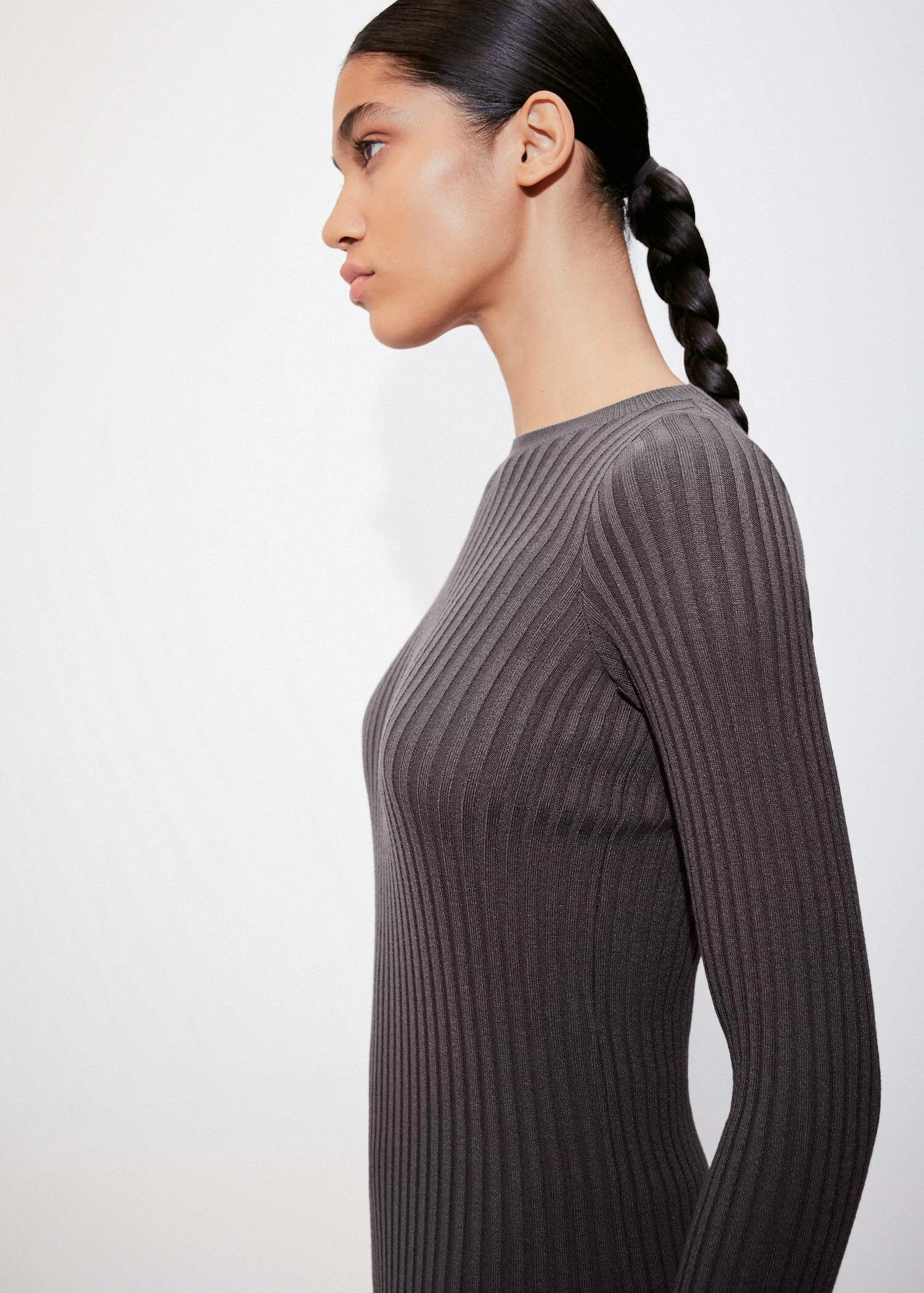 Robe Midi à Bords Côtelés 6 Robe Midi à Bords Côtelés – Image 4