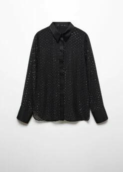 Chemise Semi-transparente Plumetis -Promos Mango Boutique 57038268 99 B